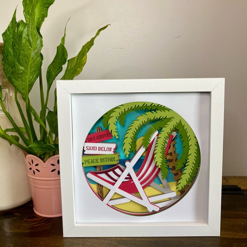 3D Beach Chair Shadowbox